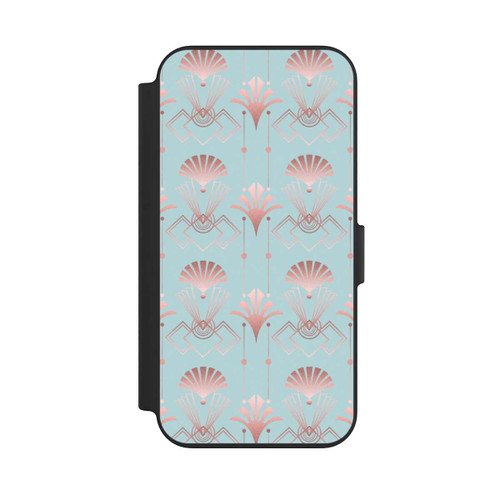 Apple iPhone 13 NIVOflip Art Deco Rose Gold Elegance Blue