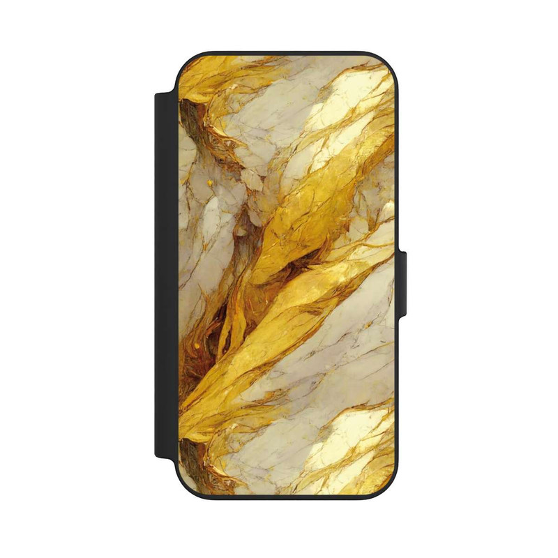 iPhone 13 NIVOflip Weiße Marmor-Golddruckschichten