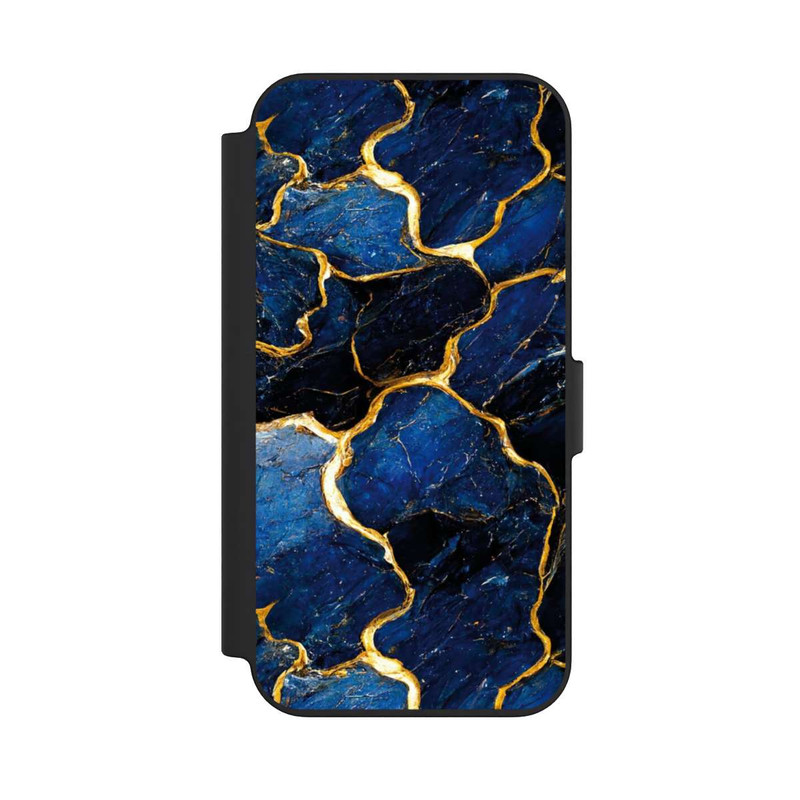 iPhone 13 NIVOflip Blaue Marmor Gold Druck
