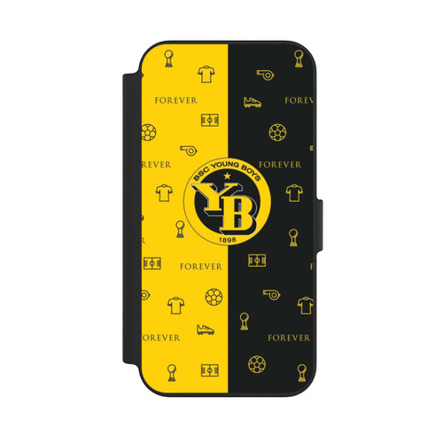 Apple iPhone 13 NIVOflip BSC YB Gelb Schwarz Muster