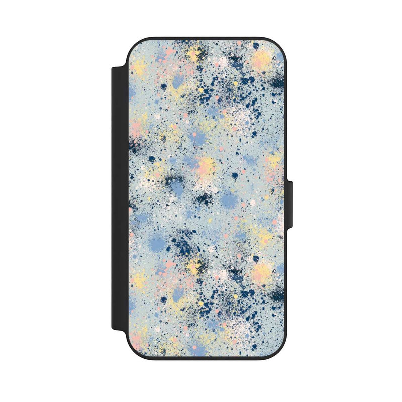 iPhone 13 NIVOflip Tintentropfen Staub Textur Blau