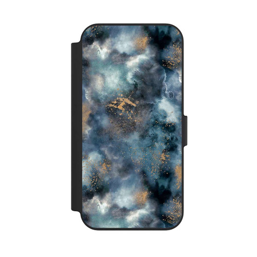 Apple iPhone 13 NIVOflip Smoky Marble Watercolor Navy