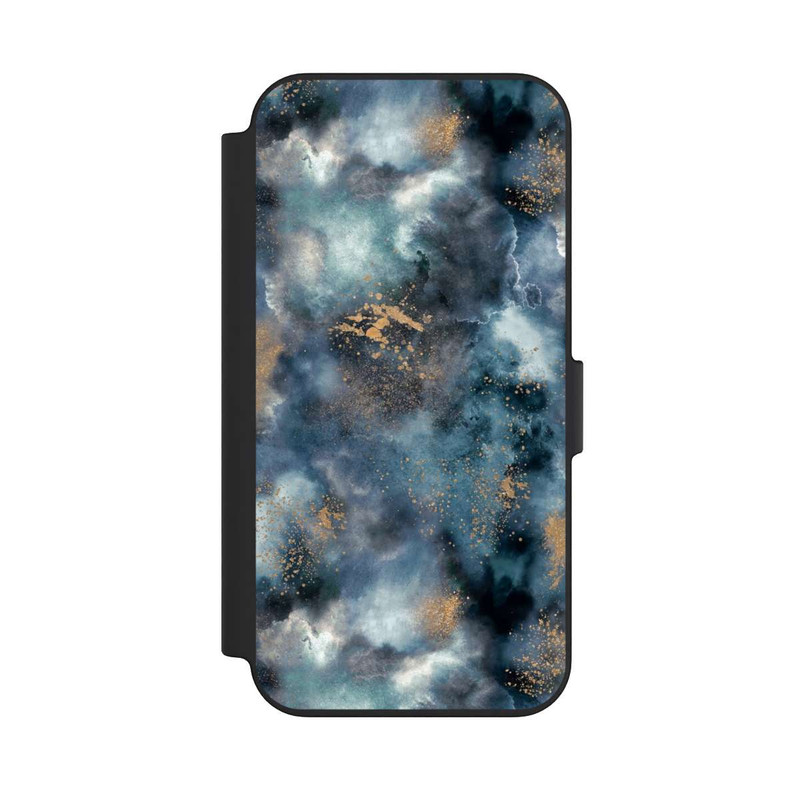 iPhone 13 NIVOflip Smoky Marble Watercolor Navy