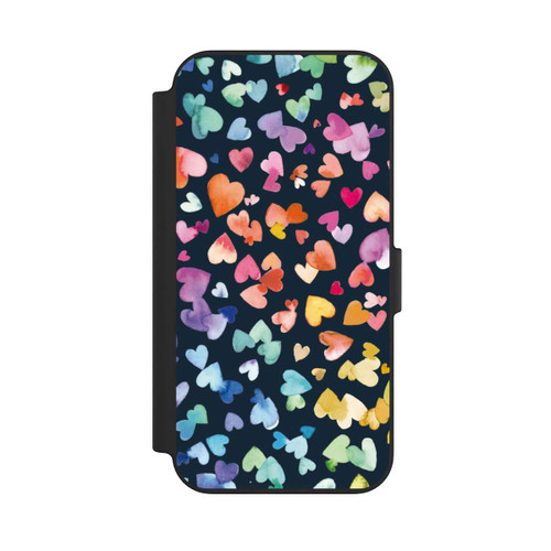 Apple iPhone 13 NIVOflip Valentinstag Herzen Schwarz