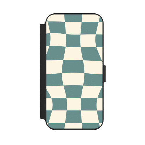 Apple iPhone 13 NIVOflip Schachbrett Petrol