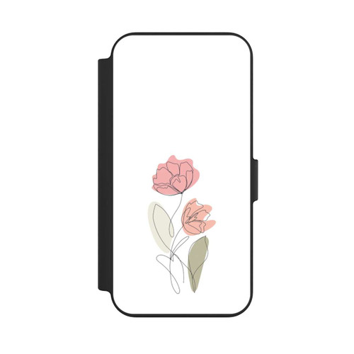Apple iPhone 13 NIVOflip Flower Line Art Red