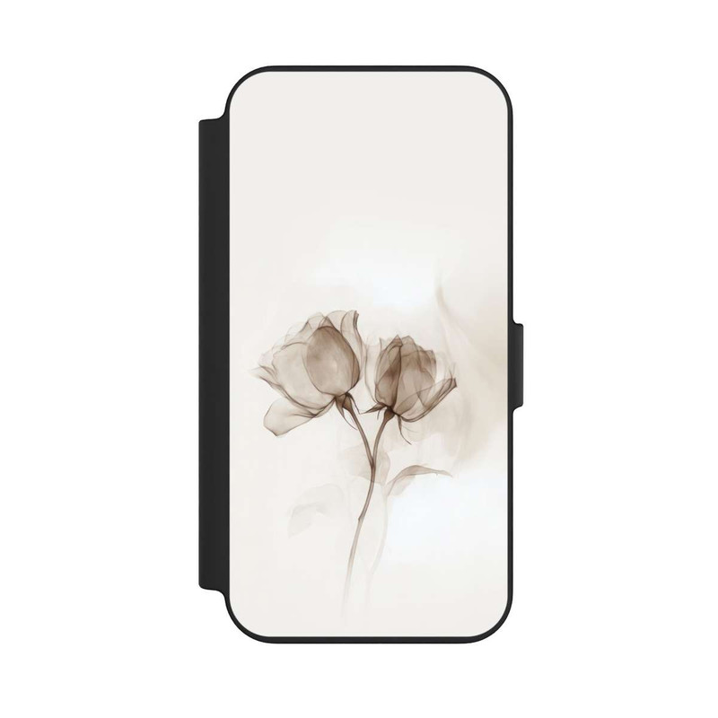 iPhone 13 NIVOflip Braune Rose Blume Nebel