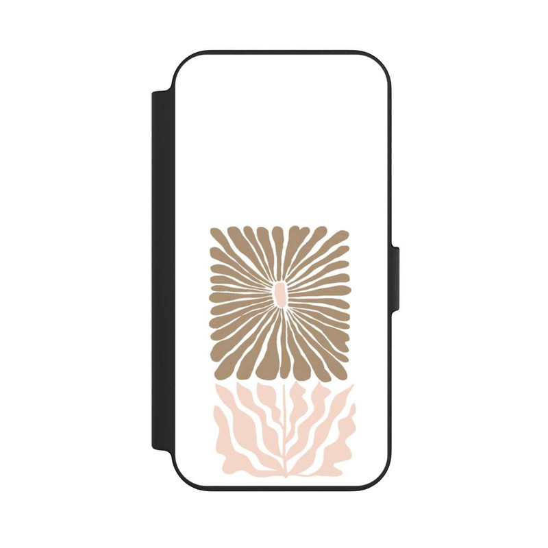 iPhone 13 NIVOflip Fleur Boho Caramel sur Blanc