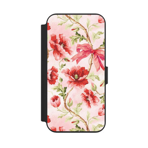 Apple iPhone 13 NIVOflip Poppies Pattern Pink