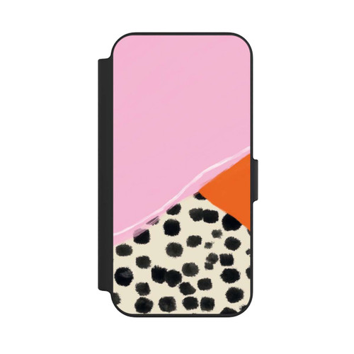 Apple iPhone 13 NIVOflip Rosa und Orange Gepunkteter Hintergrund
