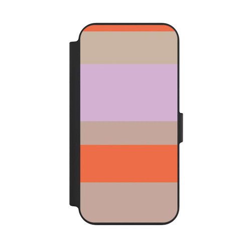 Apple iPhone 13 NIVOflip Moca Lila Orange Stripes