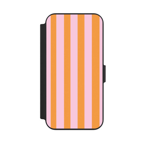 Apple iPhone 13 NIVOflip Orange Rosa Streifen