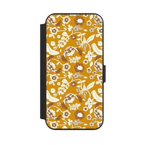 Apple iPhone 13 NIVOflip Stitch Floral Mustard Pattern