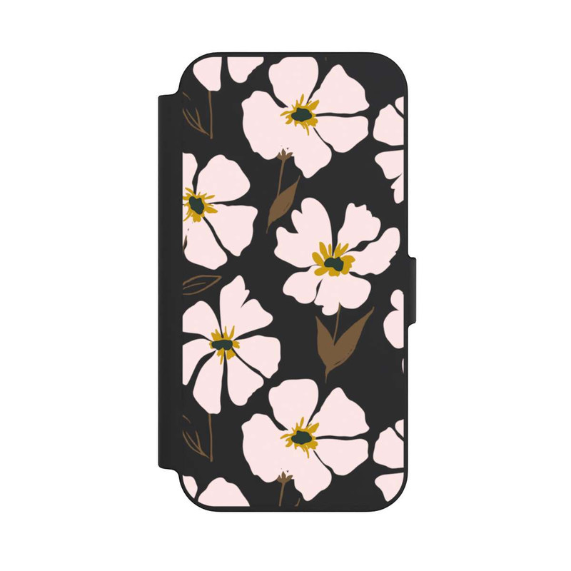 iPhone 13 NIVOflip Simple Pastell Flowers Rose Transparent