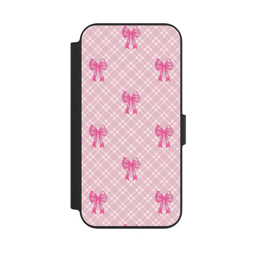Apple iPhone 13 NIVOflip Pink Bows and Plaid Pattern