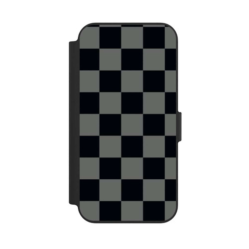 Apple iPhone 13 NIVOflip Schachbrett Schwarz Grau