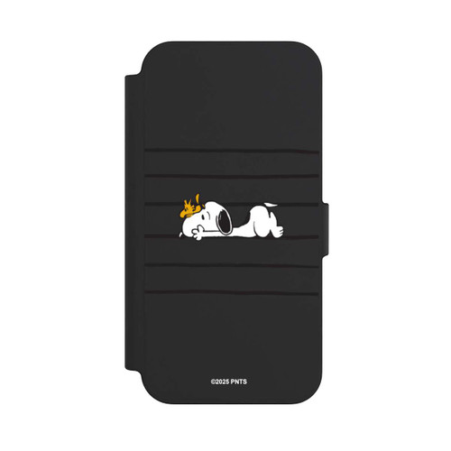 Apple iPhone 13 NIVOflip Snoopy Woodstock Streifen Peanuts Transparent