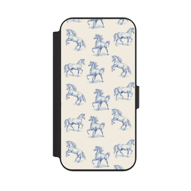 iPhone 13 NIVOflip Horses Pattern Toile de Jouy mit KI