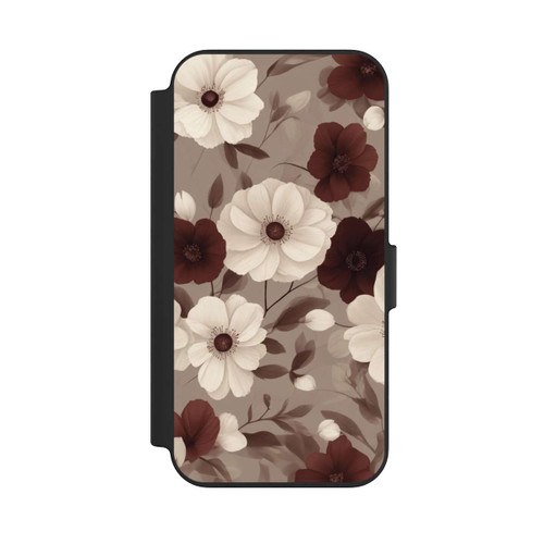 Apple iPhone 13 NIVOflip Bordeaux Und Creme Blumen mit KI