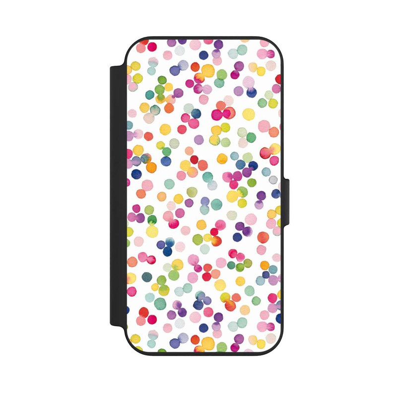 iPhone 13 NIVOflip Watercolour Punkte Bunt