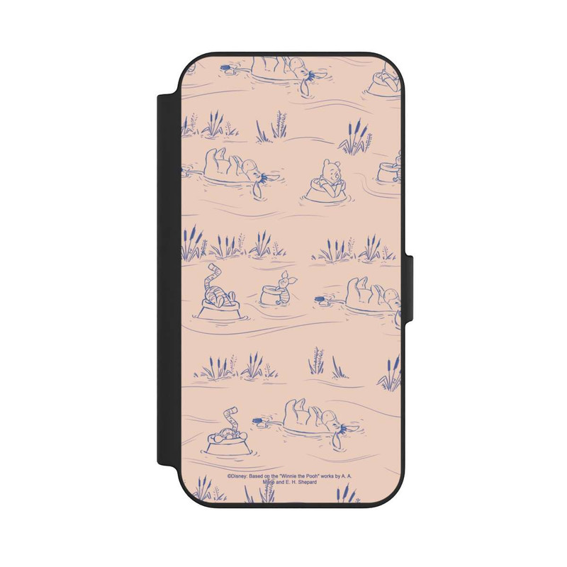 iPhone 13 NIVOflip Winnie l'Ourson Pont Rose à Motif Céramique