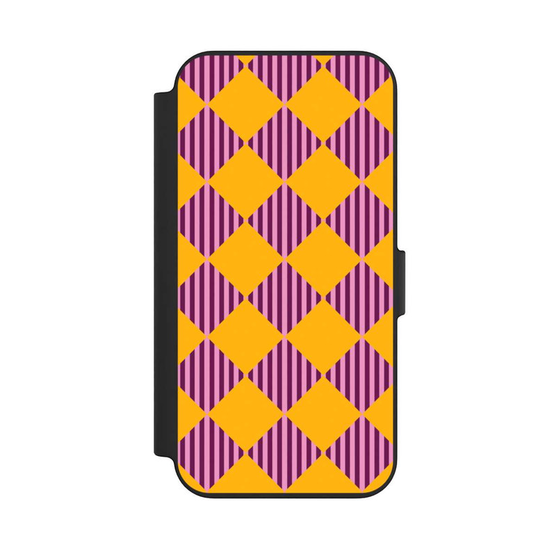 iPhone 13 NIVOflip Diamond Pattern Red Yellow