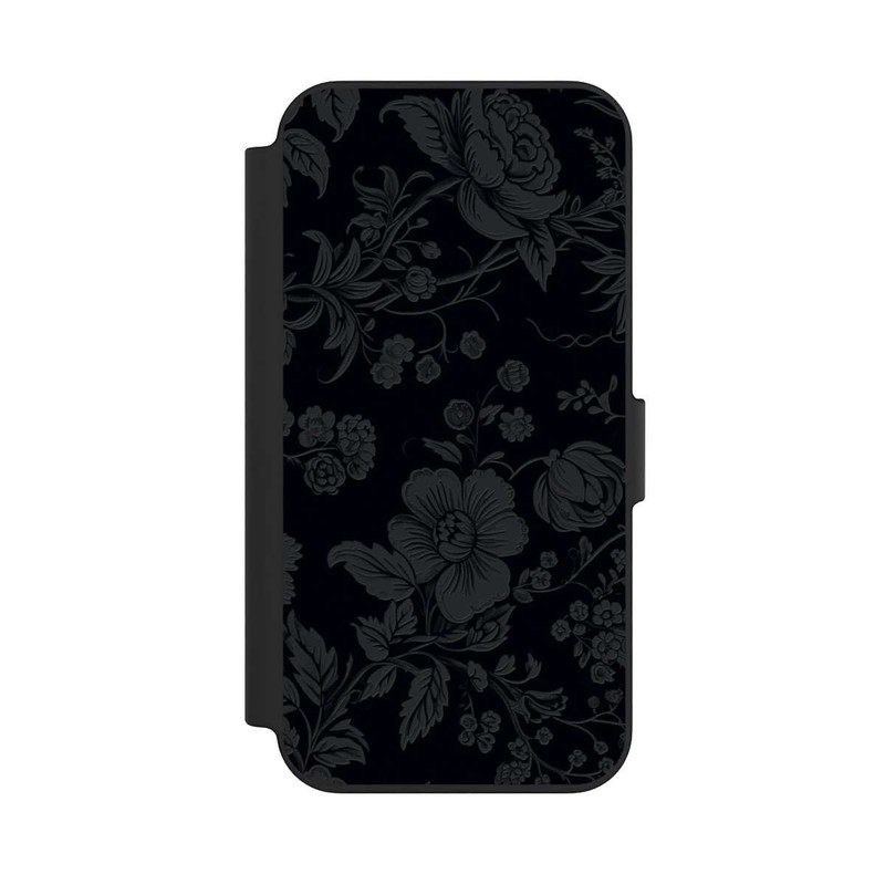 iPhone 13 NIVOflip Dunkle Blumen Vintageoptik