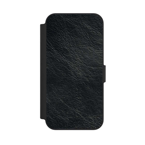 Apple iPhone 13 NIVOflip Schwarzer Lederlook Hintergrund
