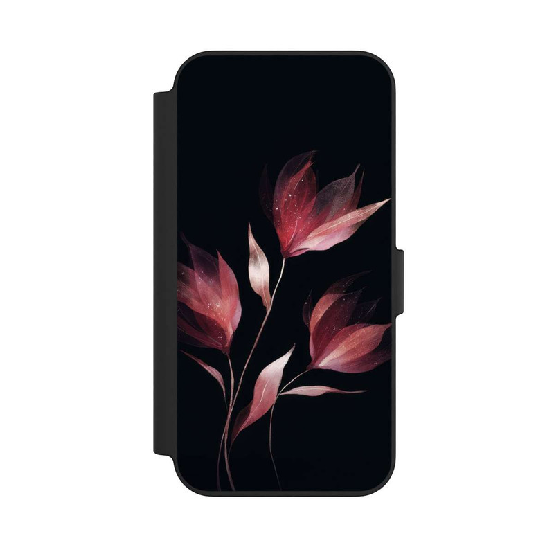 iPhone 13 NIVOflip Burgunderrote Blume Negativ
