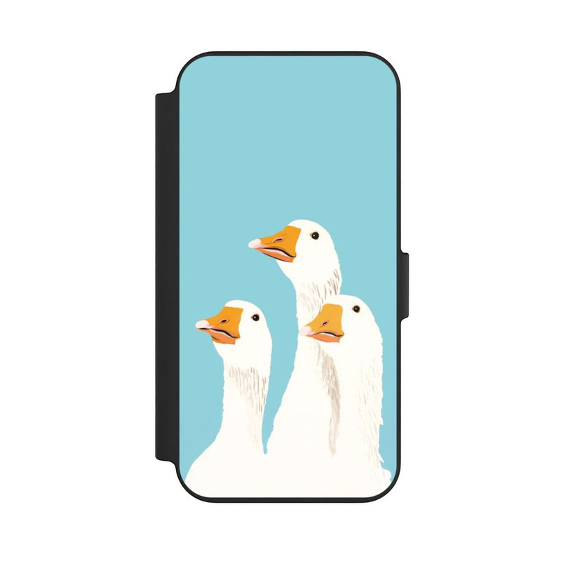 iPhone 13 NIVOflip Three Geese Light Blue with AI
