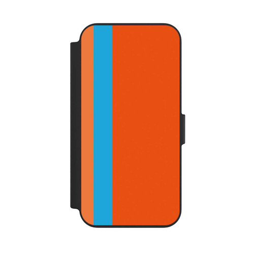 Apple iPhone 13 NIVOflip Streifen Orange Blau