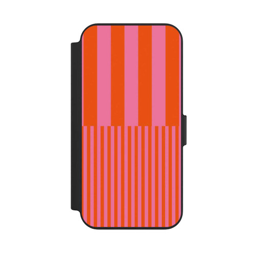 Apple iPhone 13 NIVOflip Striped Pattern Pink Red