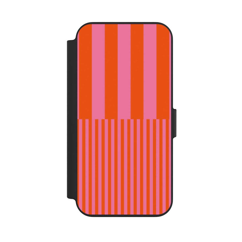 iPhone 13 NIVOflip Striped Pattern Pink Red