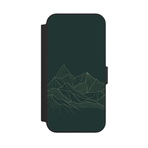 Apple iPhone 13 NIVOflip Berg Line Art Grün
