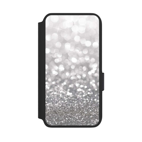 Samsung Galaxy S22 NIVOflip Pluie de Paillettes Argentées Look