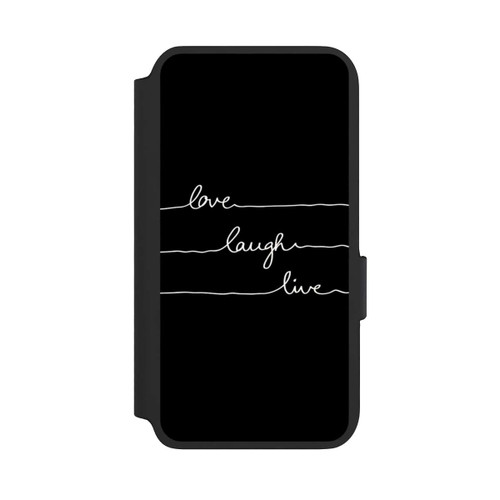 Samsung Galaxy S22 NIVOflip Love Laugh Live white/black