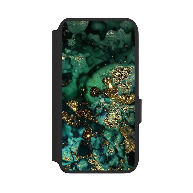 Galaxy S22 NIVOflip Cyan Glitzer Marmorlook