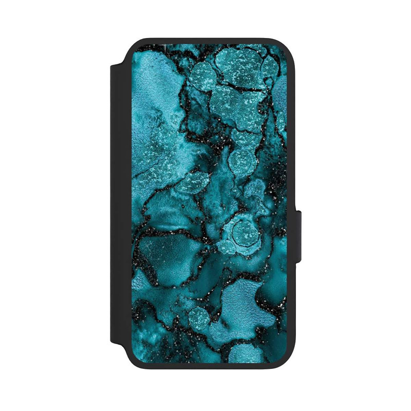 Galaxy S22 NIVOflip  Blauer Glitzerlook