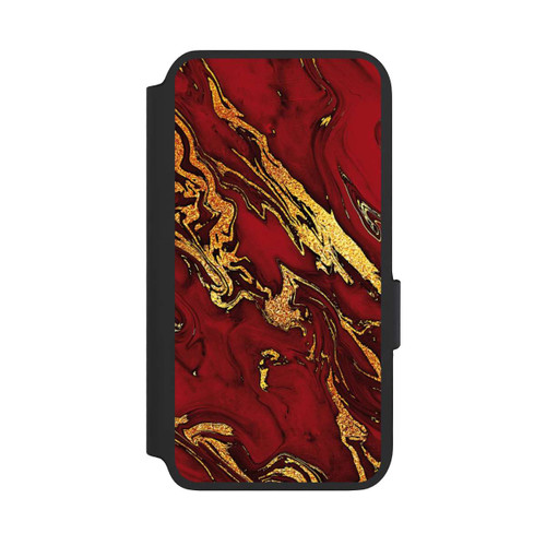 Samsung Galaxy S22 NIVOflip Rot Gold Marmorlook