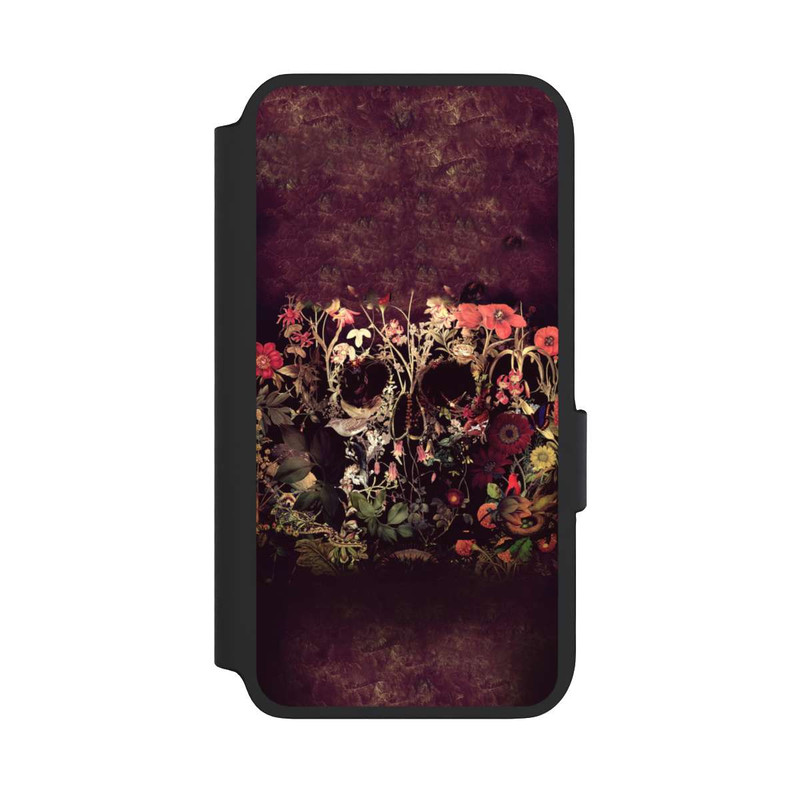 Galaxy S22 NIVOflip Crâne Fleurs Mortes