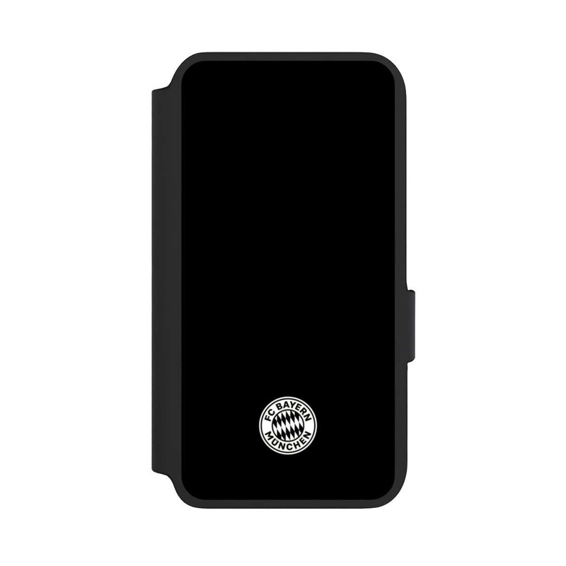 Galaxy S22 NIVOflip Klassisches FCB Logo Klein - Weiß auf Schwarz