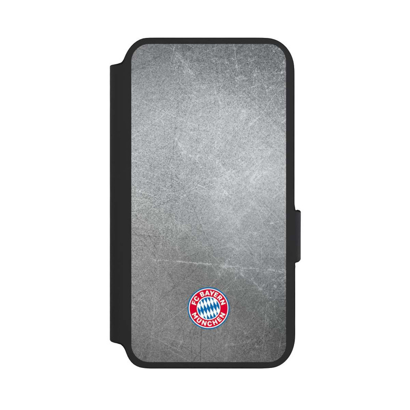 Galaxy S22 NIVOflip Klassisches FCB Logo Klein - Bunt auf Metalllook