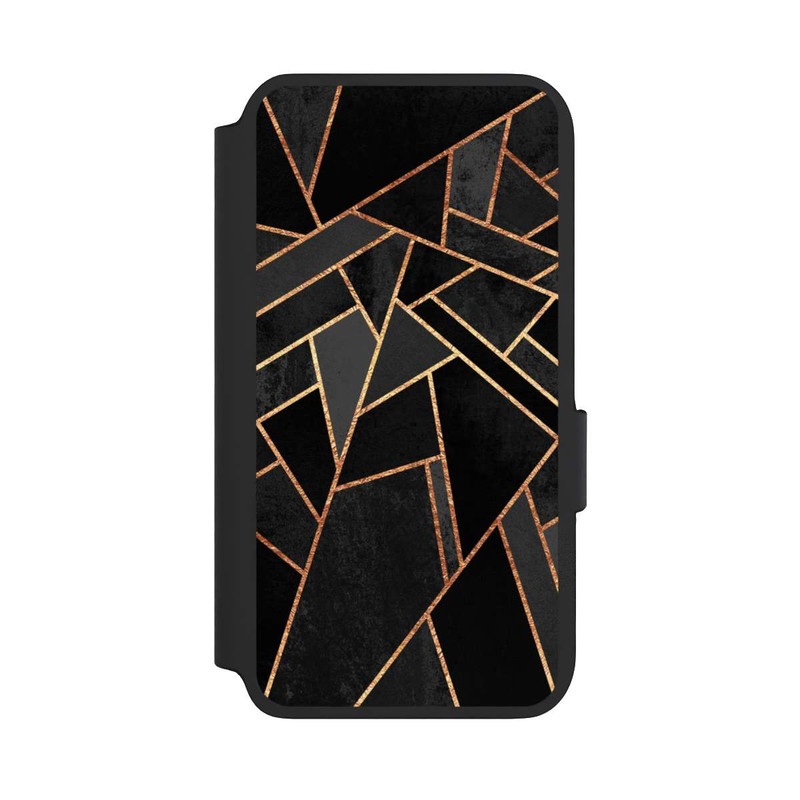 Galaxy S22 NIVOflip Schwarze Nacht Gold Druck
