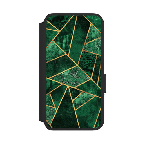Samsung Galaxy S22 NIVOflip Deep Emerald Gold Print
