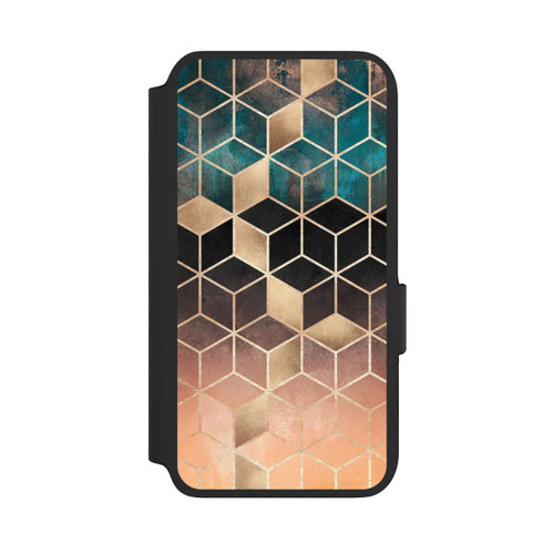 Samsung Galaxy S22 NIVOflip Ombre Traum Würfel Gold Druck