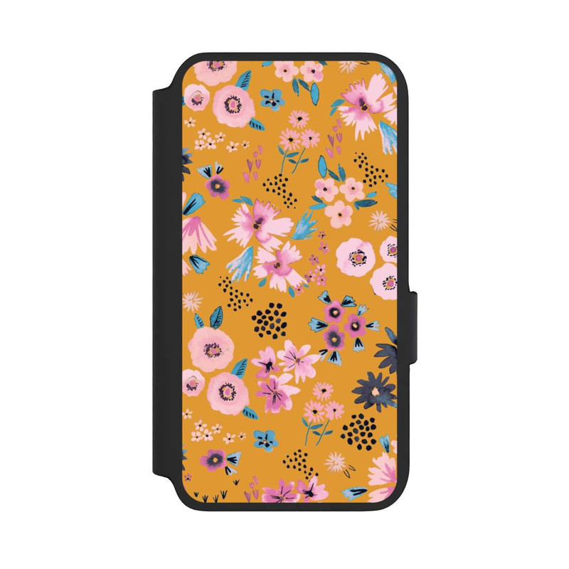 Galaxy S22 NIVOflip Kleine Blumen senfgelb