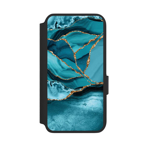 Samsung Galaxy S22 NIVOflip Eisblaue Marmor Landschaft