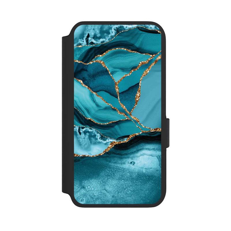 Galaxy S22 NIVOflip Eisblaue Marmor Landschaft