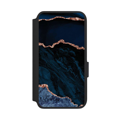 Samsung Galaxy S22 NIVOflip Nacht Blau Marmor Landschaft