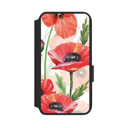 Samsung Galaxy S22 NIVOflip Wasserfarbe Mohnblumen